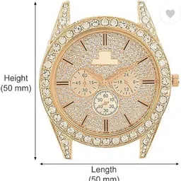 leathertone Full Diamond Set Watch for Men Analog Watch - For Men & Women ROH266 image 2