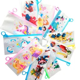 kettoby Kids School Stationery Combo Kit Avengers & Unicorn Theme Pencil Pouch Unicorn Art Plastic Pencil Box image 2