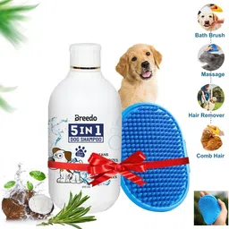 breedo High Quality Dog Need (Combo of 2) Dog & Cat Bath Gloves + 5IN1 Shampoo Allergy Relief, Conditioning, Anti-fungal, Anti-microbial, Anti-itching, Anti-dandruff Natural Dog Shampoo-picture-24