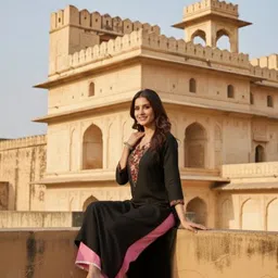 ethnicclothes Women Khadi Cotton Kurta Pant Set image 4