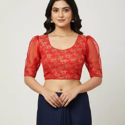 vishudh collection Round Neck Women Blouse image 2