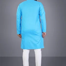 omkar enterprisess Men Pure Cotton Kurta Pyjama Set image 2