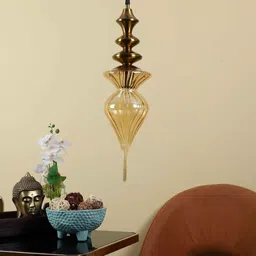 eliante by jainsons lights Shady Brass Iron Hanging Light image 2