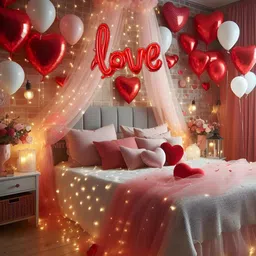 party midlinkerz Tent Romantic Decoration Valentine Decoration kit Items for Anniversary-picture-25