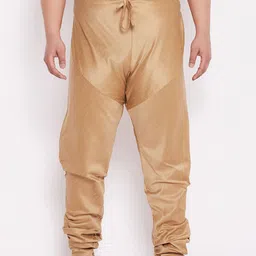 Vastramay Plus Men's Rose Gold Silk Blend Pyjama Men Pyjama image 1