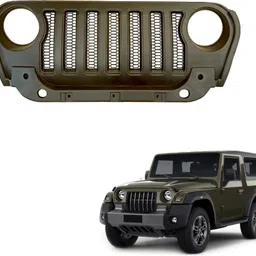 plutoauto Mahindra Thar Latest Model Front Grill Wrangler Rubicon Style Rockey Beige. THAR2018 Car Grill Cover-picture-32