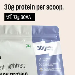 the whole truth Whey Protein Isolate Unflavoured|30g Protein per scoop|7.7g BCAA|100% Authentic Whey Protein image 2