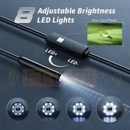 KIZJORYA endoscope Snake Inspection Camera, Lightswim Type C Borescope Security Camera image 4