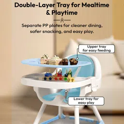 staranddaisy Multifunction Baby High Chair | Height Adjustable Feeding Seat with Wheels image 3