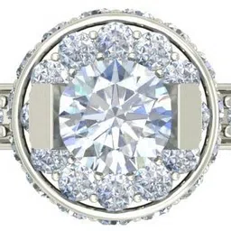 avsar AVR835YB 14kt Cubic Zirconia White Gold ring image 4