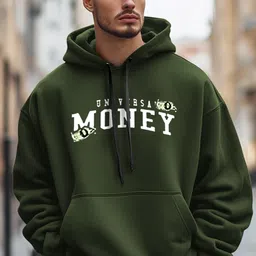 bucklemen Men Full Sleeve Printed Hooded Sweatshirt image 2