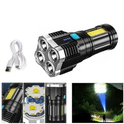 xydrozen LED Super Bright Flashlight USB Rechargeable Tactical Torch Camping Lamp 3 hrs Torch Emergency Light-picture-12