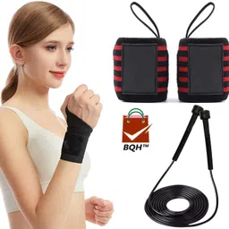 styrkr Strong Protection Skipping Rope & Wrist Band For Men And Women Jumping Rope Freestyle Skipping Rope image 2