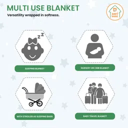 d baby home Printed Single AC Blanket for AC Room image 3