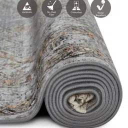 obsessions Grey and Rust Persian 3x5 Feet Machine Made Carpet image 5