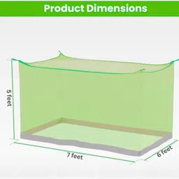 privine Polyester Adults Washable double bed /queen bed 6X7 feet without stand machhardani/mosquito net hanging Mosquito Net image 2