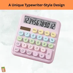 clairbell Desktop Cute Calculator, 12-Digit Large Display With Aesthetic Candy ColorI347 Desktop Cute Calculator, 12-Digit Large Display With Aesthetic Candy ColorW347 Basic Calculator-picture-10