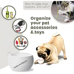 Textile and Beyond White Jute Tote Basket image 3