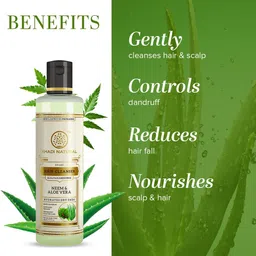 khadi natural Neem & Aloevera Shampoo/Cleanser - SLS & Paraben Free image 3
