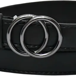 shopbreak Women Formal Black Artificial Leather Belt image 3