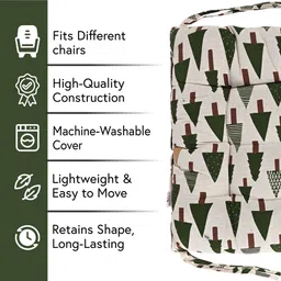 kuber industries Microfibre Abstract Chair Pad Pack of 1 image 5