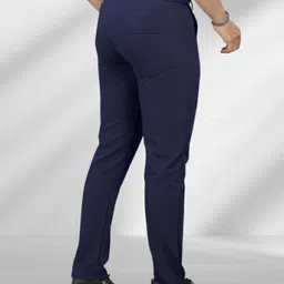 metronaut Regular Fit Men Dark Blue Polyester Trousers image 3