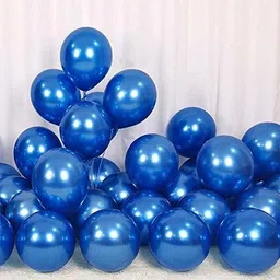 giftzadda Printed Happy Birthday Blue Metallic Balloons Kit For Birthday - 50Pcs Balloon-picture-12