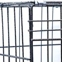 petcare Metal Pet Cage Double Door with Folding cage for Large Size Dogs and Adults Black Pet Crate image 4