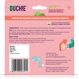 aya papaya Ouchie Fanstasy Creatures Print Mosquito Repellent Patches- 48 Patches image 2