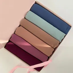 Solid Georgette Women Multicolor Scarf-image-9