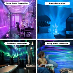 npu 3D Ocean Wave Projector Lamp Romantic LED Night Light With Remote_NP165 Night Lamp image 4
