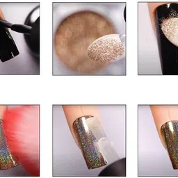fashion storm 12 pcs Chrome Powder | Cat eye Nail metallic powder image 4