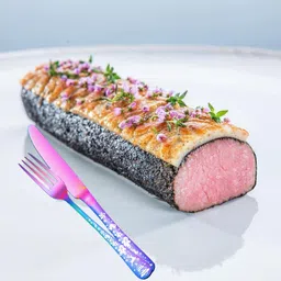 oicia Rainbow Dinner Knife, 9-Inch Table Knives Set, Food Knives, Butter Knife Set Stainless Steel Steak Knife Set image 5