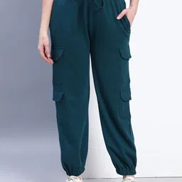 q-rious Women Comfort Fit Multicolor Cotton Blend Trousers-picture-10