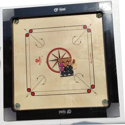 grant Glossy Finished 36inch Carrom Bord WITH 3INCH Border & 6mm Ply Wooden Coin 5 cm Carrom Board image 1