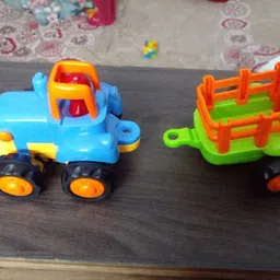 razz bazz Construction Toy Play Set|Excavator, Dumper, Cement Mixer & Tractor Trolly-94-picture-25