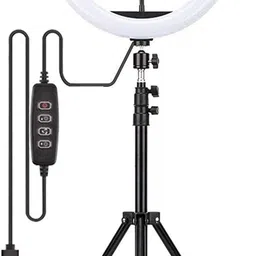 Webilla Foldable Tripod with Remote, Dimmable 3-Modes LED Ring Light with Tabletop Stand with Ball-Head for Making up, Tiktok Videos Ring Flash-picture-18