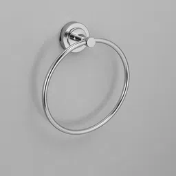 zucur Stainless Steel Towel Ring for Bathroom/Wash Basin/Napkin-Towel Hanger (Round) Silver Towel Holder image 3