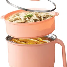 etonwall 1.5L Multipurpose cooker with Steamer & Egg Tray, Mini Hot Pot Electric Pressure Cooker, Travel Cooker, Rice Cooker, Food Steamer-picture-16