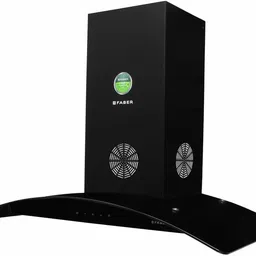 faber Hood FEEL 3D PLUS MAX T2S2 BK TC 90 Wall Mounted Black 1350 CMH Chimney image 2