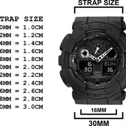 DBLACK [CDS3]CASIO Strap Band for Men's G-SHOCK GD-120, GA-100, GA-110, GA-100C 16 mm Resin Watch Strap image 5