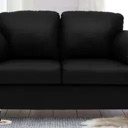 casacraft from pepperfry Montero 2 Seater Sofa In Black Colour image 1