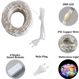 fizzytech 100 LEDs 15 m Multicolor Steady String Rice Lights image 3
