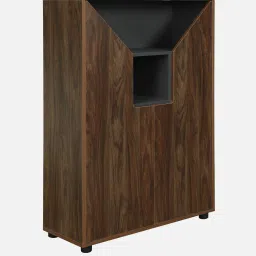 casacraft from pepperfry Cindy Shoe Cabinet In Natural Walnut Colour image 4