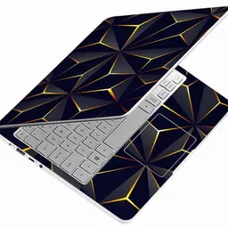 INDIA SHOPERS ull Body Laptop Skin Sticker Cover- Triangle Black Gold Self Adhesive Stretched Vinyl Laptop Decal 15.6-picture-32