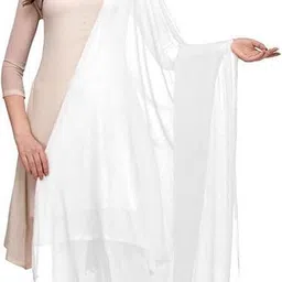 rang fashion Chiffon Embroidered White Women Dupatta-picture-24