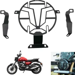 dhe best Bike Heavy Metal Head light Grill / Protector jaali for TVS Ronin Headlight Frame Support image 1