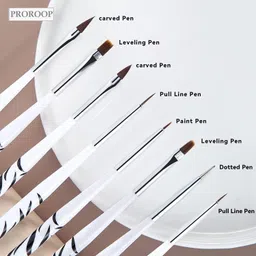 paramza Nails Design Brush Kit for Detailing, Striping,8 Pieces nail art pen brush set image 2