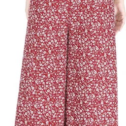 houseofcommon Women Regular Fit Red Crepe Trousers image 1