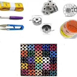 houseofcommon 100Pcs Thread, 5 Bobbin, Measuring Tape, Seam Ripper with 1 Needle Pack Sewing Kit image 4